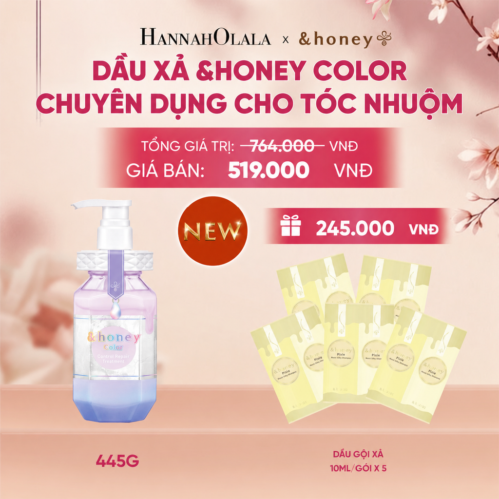  [NEW] DẦU XẢ &HONEY COLOR BẢO VỆ TÓC NHUỘM CHUYÊN DỤNG CHO TÓC NHUỘM - A1655 