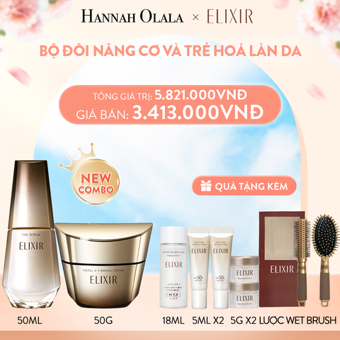  A270_DEAL 3: COMBO SERUM KÍCH HOẠT TRẺ HÓA LÀN DA EIS THE SERUM AA & KEM DƯỠNG CẢI THIỆN CHẢY XỆ NGĂN NGỪA LÃO HÓA ELIXIR TOTAL V FIRMING CREAM 50G 