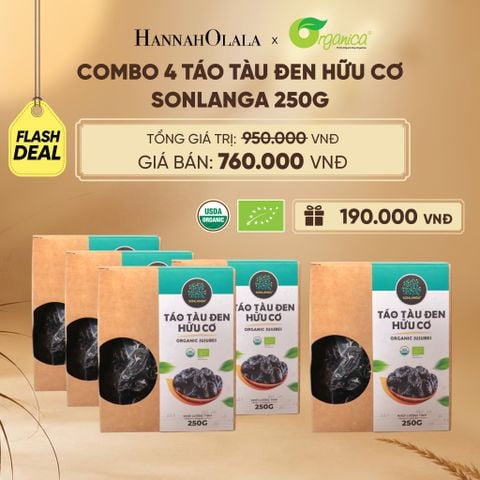  [FLASHSALE]: TÁO TÀU ĐEN HỮU CƠ SONLANGA 250G - DEAL 24 - E105 
