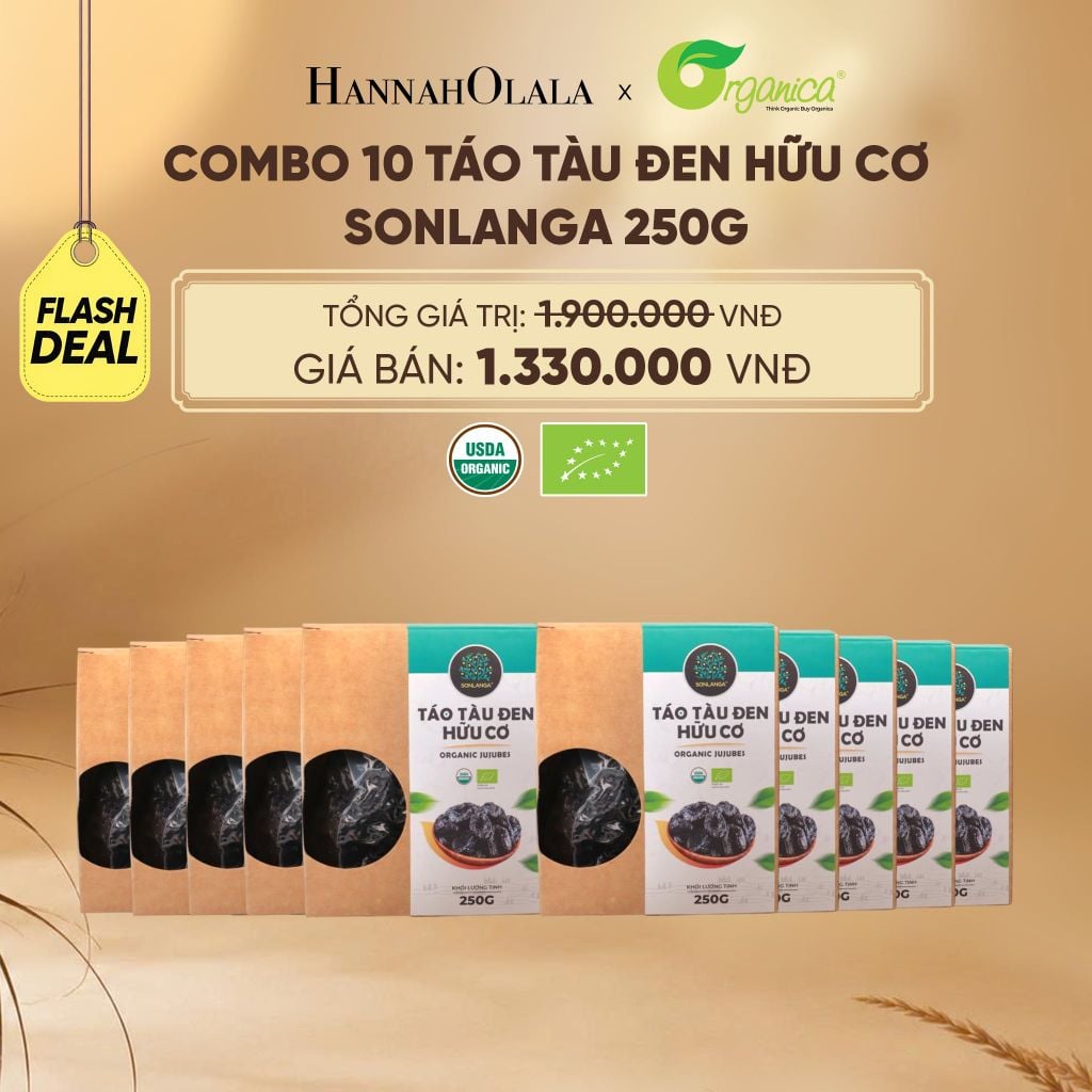  [FLASHSALE]: TÁO TÀU ĐEN HỮU CƠ SONLANGA 250G - DEAL 24 - E105 