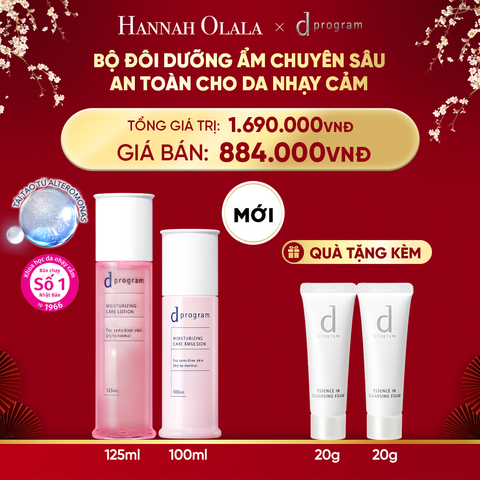  A325_DEAL 24: [MỚI] COMBO NƯỚC DƯỠNG ẨM TỐI ƯU CHO DA NHẠY CẢM DPROGRAM MOISTURIZING CARE LOTION 125ML & SỮA DƯỠNG ẨM TỐI ƯU CHO DA NHẠY CẢM DPROGRAM MOISTURIZING CARE EMULSION 100ML 