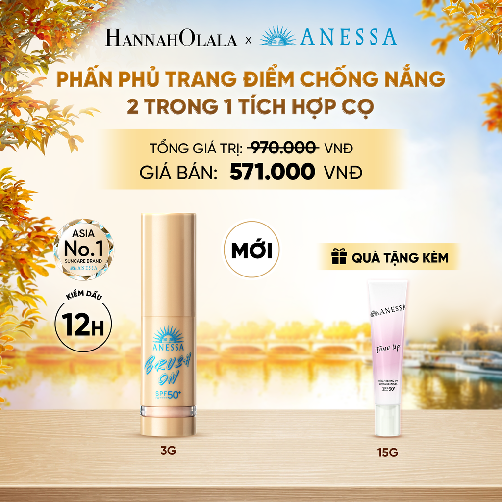  [MỚI] PHẤN PHỦ TRANG ĐIỂM CHỐNG NẮNG 2-TRONG-1 TÍCH HỢP CỌ - DEAL24 - E82 