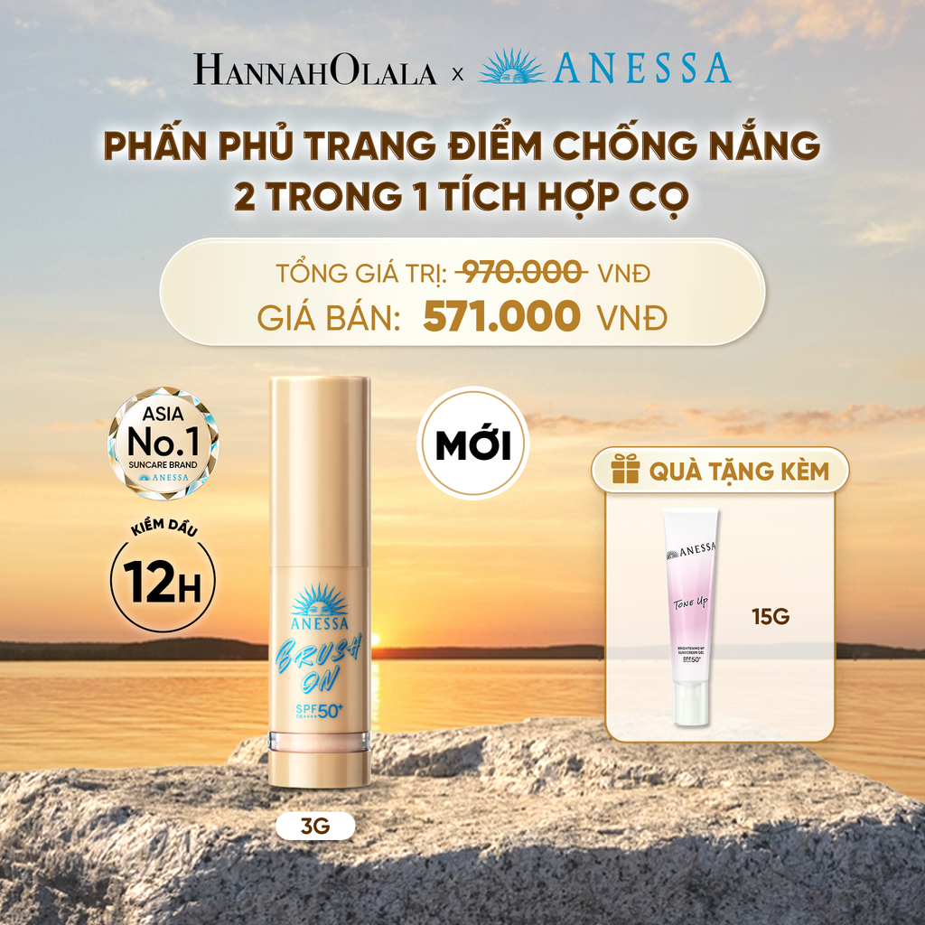  [MỚI] PHẤN PHỦ TRANG ĐIỂM CHỐNG NẮNG 2-TRONG-1 TÍCH HỢP CỌ - DEAL 24 - B527 