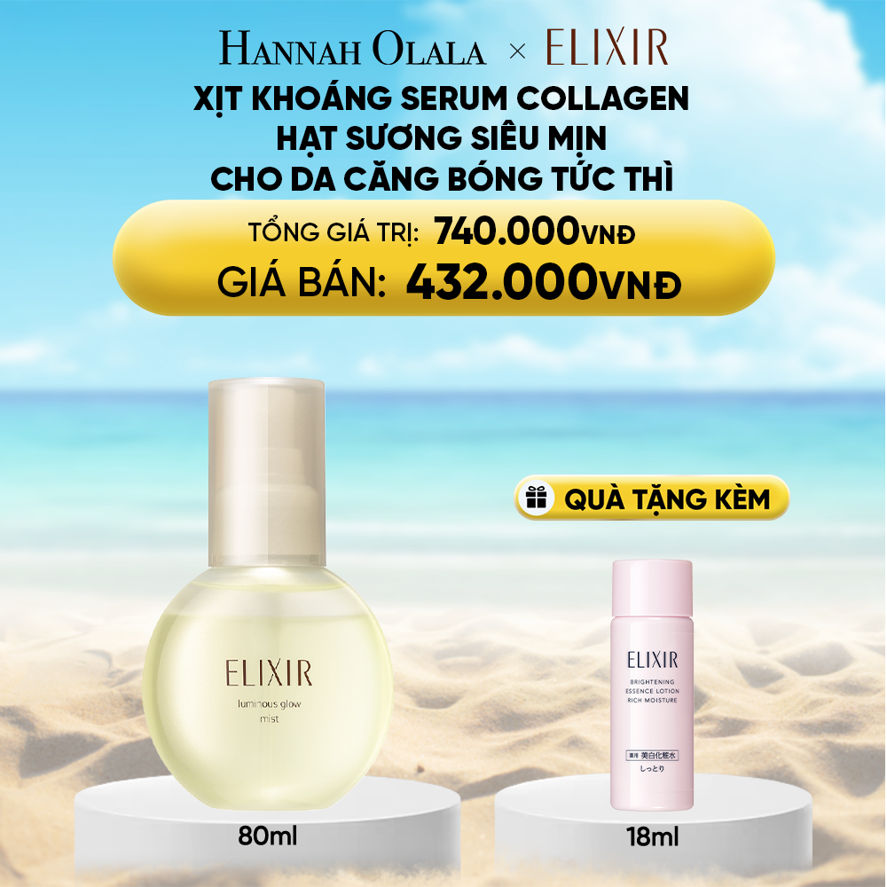  DEAL 24: XỊT KHOÁNG DƯỠNG ẨM TỨC THÌ ELIXIR SUPERIEUR LUMINOUS GLOW MIST 80ML 