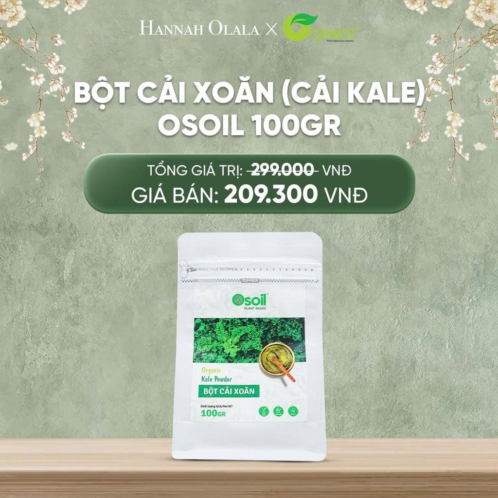 DEAL 24: BỘT CẢI XOĂN (CẢI KALE) OSOIL 100GR 