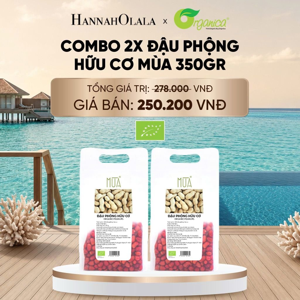  COMBO 2 X ĐẬU PHỘNG HỮU CƠ MÙA 350G - DEAL 24 