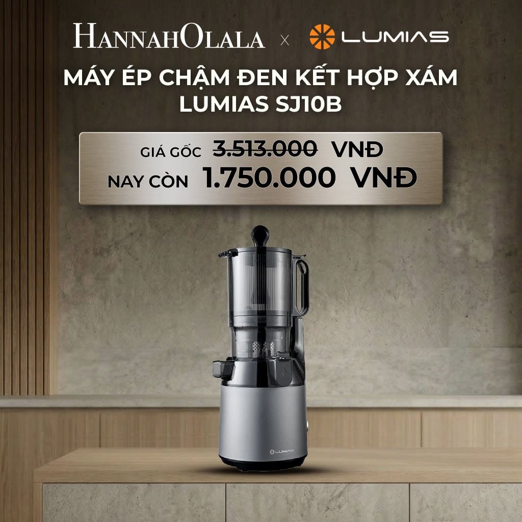  DEAL 25: MÁY ÉP CHẬM ĐEN KẾT HỢP XÁM LUMIAS SJ10B 