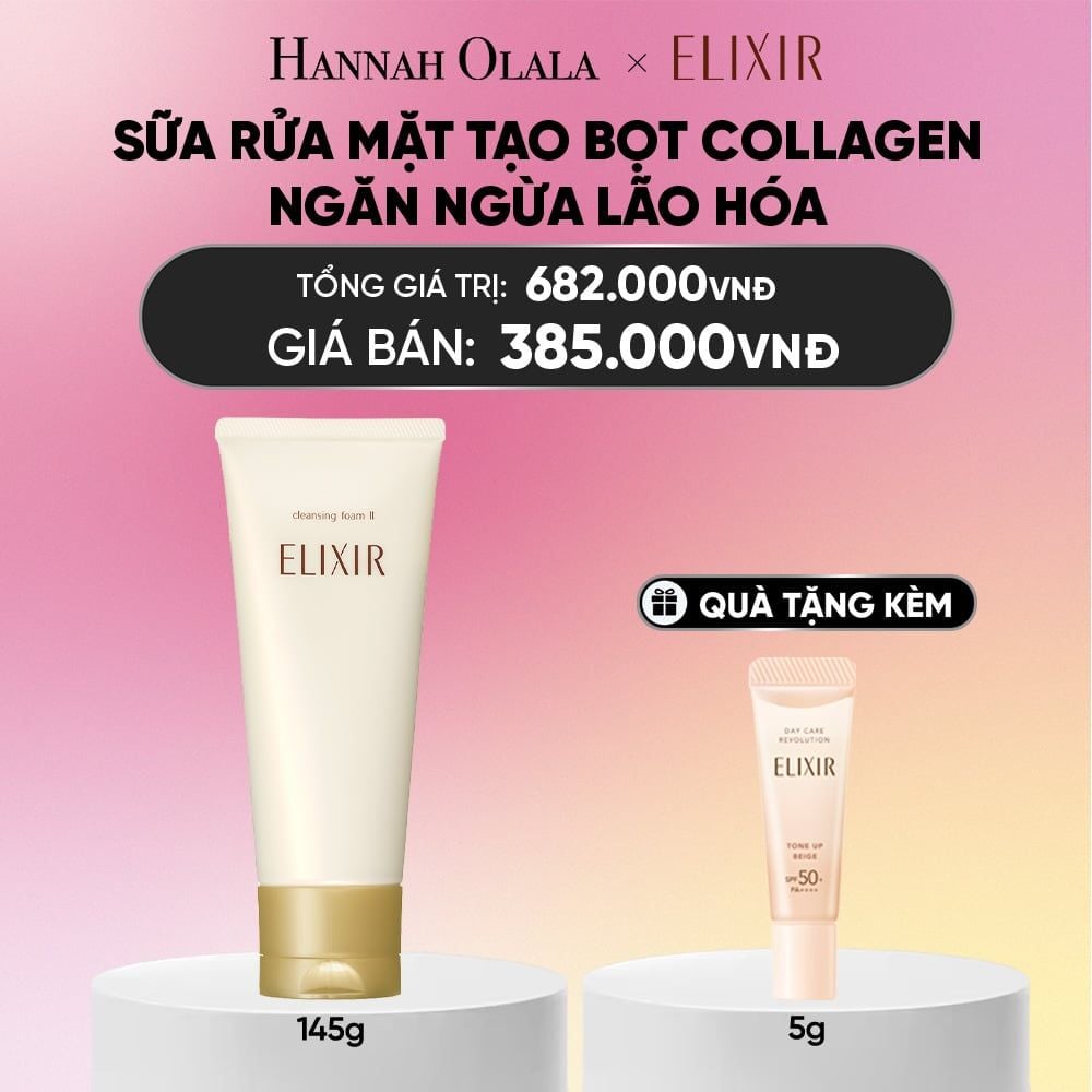  SỮA RỬA MẶT TẠO BỌT ELIXIR SUPERIEUR CLEANSING FOAM II N 145G - DEAL 25.1 