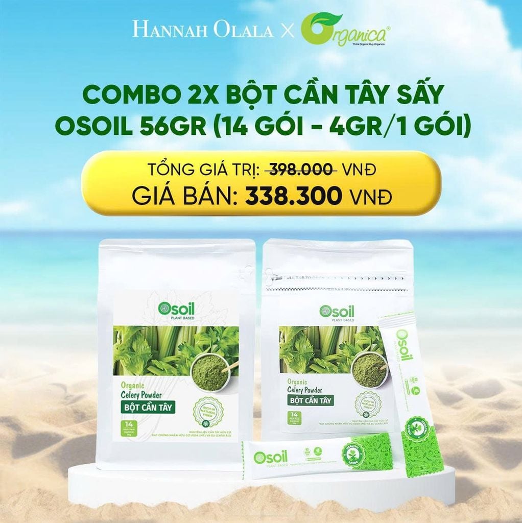  DEAL 25: BỘT CẦN TÂY SẤY OSOIL 56GR (14 GÓI - 4GR/1 GÓI) 
