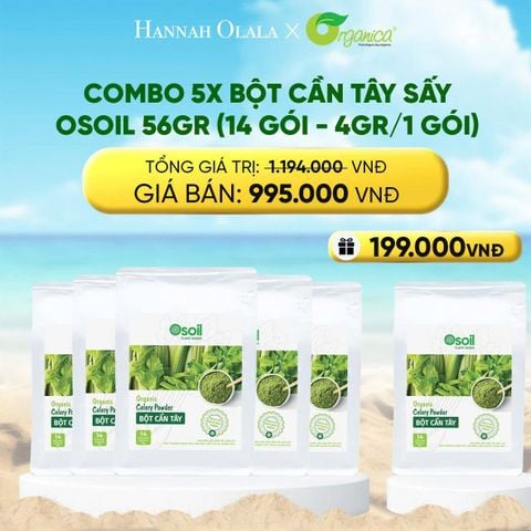  DEAL 25: BỘT CẦN TÂY SẤY OSOIL 56GR (14 GÓI - 4GR/1 GÓI) 
