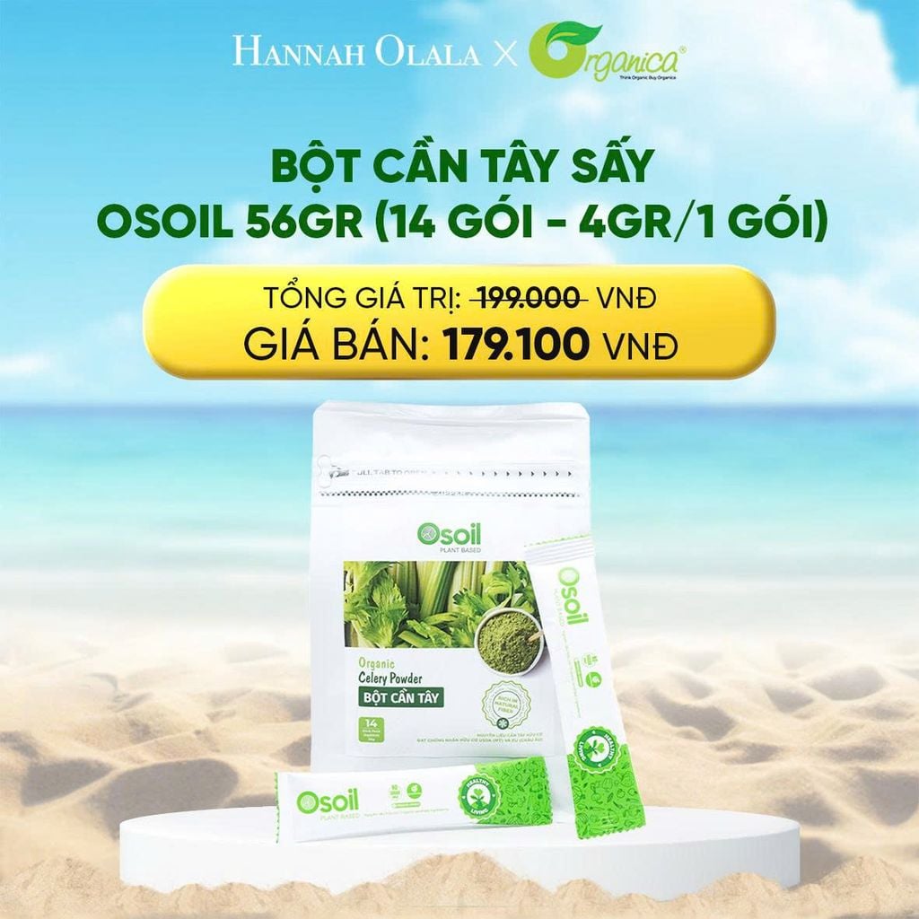  DEAL 25: BỘT CẦN TÂY SẤY OSOIL 56GR (14 GÓI - 4GR/1 GÓI) 