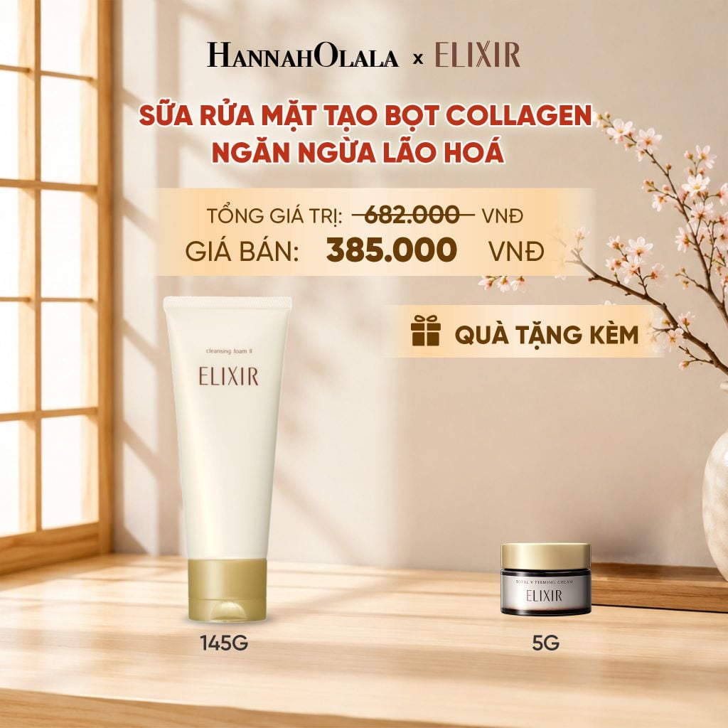  SỮA RỬA MẶT TẠO BỌT ELIXIR SUPERIEUR CLEANSING FOAM II N 145G - DEAL 25 - B12 