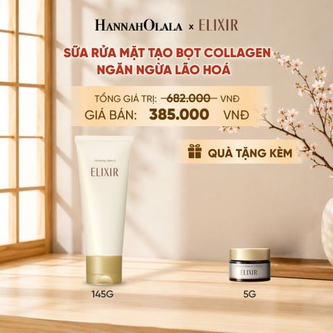  SỮA RỬA MẶT TẠO BỌT ELIXIR SUPERIEUR CLEANSING FOAM II N 145G - DEAL 25 - B12 
