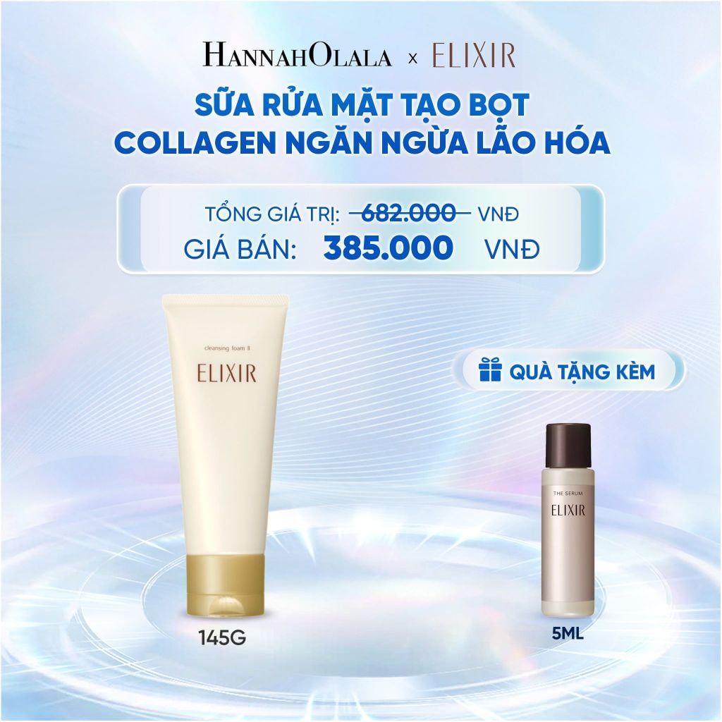  SỮA RỬA MẶT TẠO BỌT ELIXIR SUPERIEUR CLEANSING FOAM II N 145G - DEAL 25 - C80 
