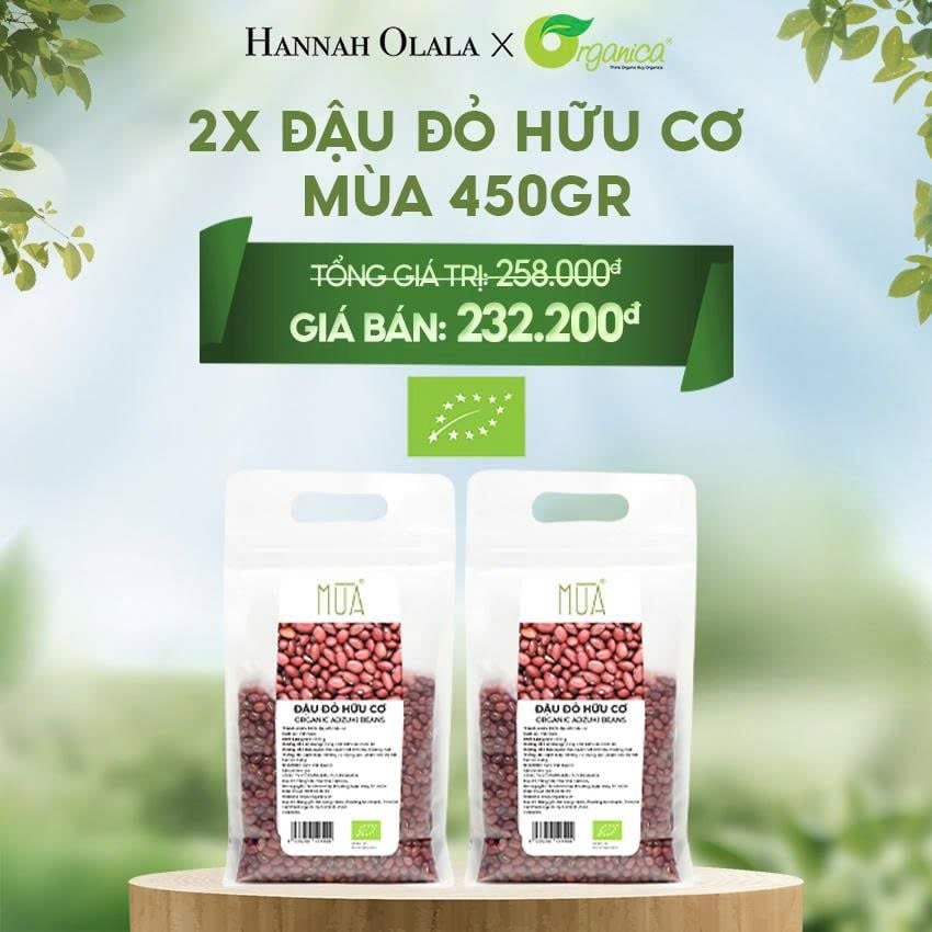  E85_DEAL 25: COMBO 2 X ĐẬU ĐỎ HỮU CƠ MÙA 450G 