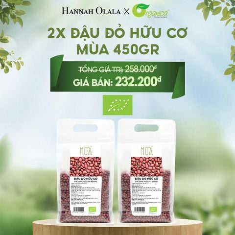  E85_DEAL 25: COMBO 2 X ĐẬU ĐỎ HỮU CƠ MÙA 450G 
