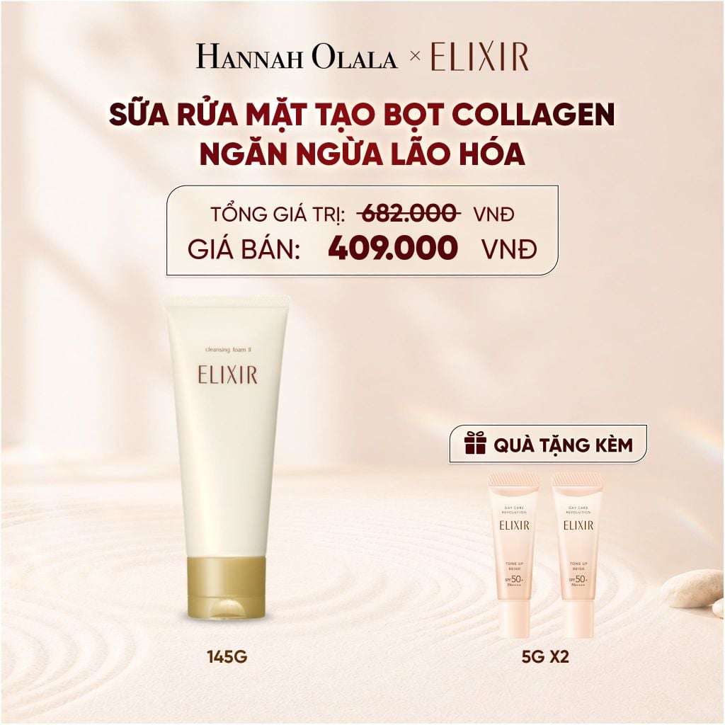  SỮA RỬA MẶT TẠO BỌT ELIXIR SUPERIEUR CLEANSING FOAM II N 145G - DEAL 25 
