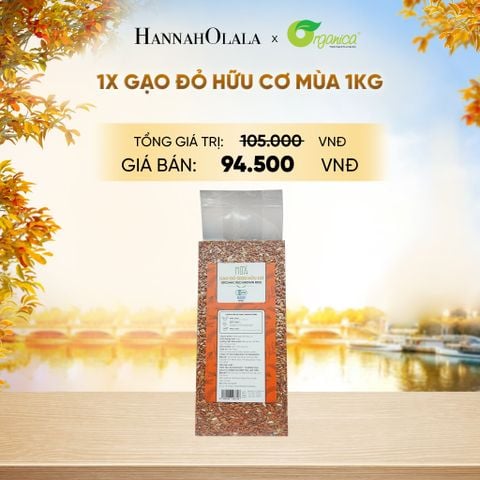 GẠO ĐỎ HỮU CƠ MÙA 1KG - E5 