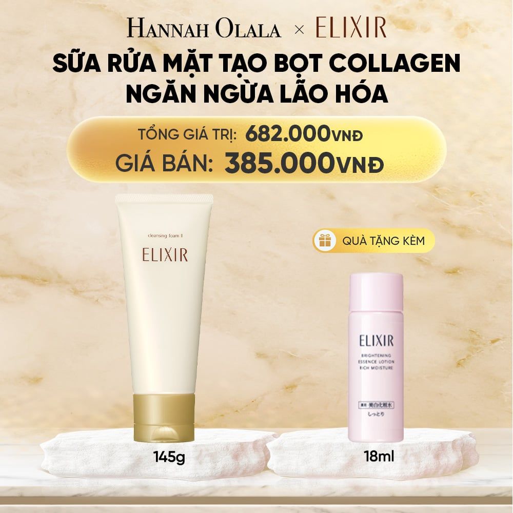  SỮA RỬA MẶT TẠO BỌT ELIXIR SUPERIEUR CLEANSING FOAM II N 145G - DEAL 26 