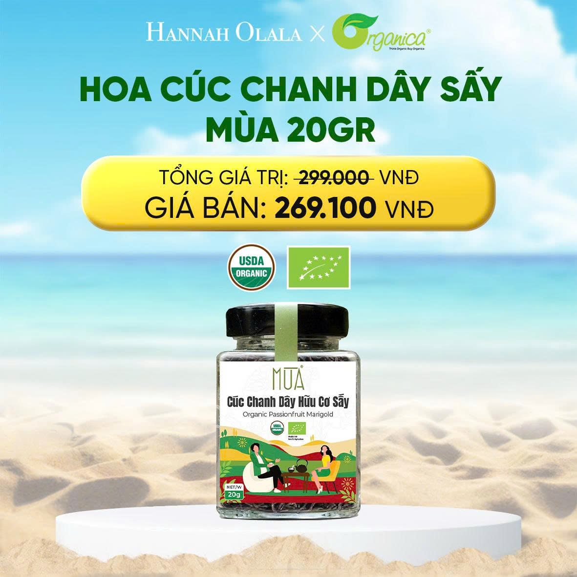 Hoa Cúc Chanh Dây Sấy 20gr