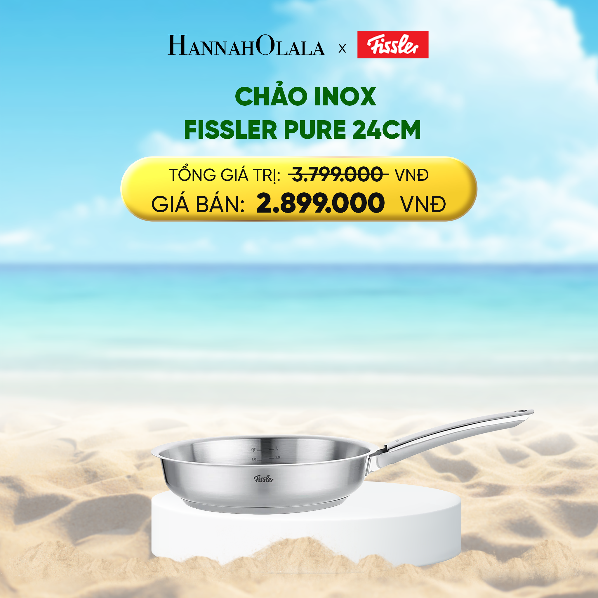 A1197_deal 24 : chảo inox fissler pure 24cm