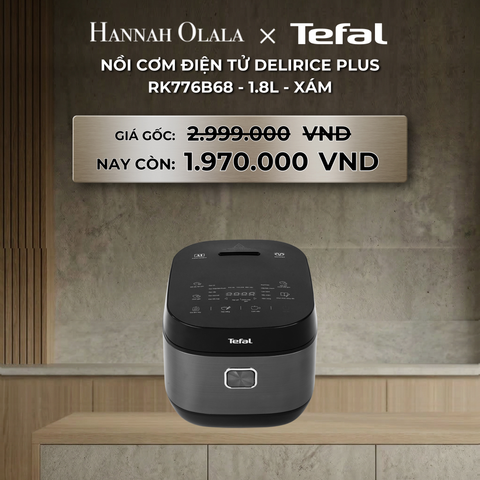  DEAL 26: NỒI CƠM ĐIỆN TỬ DELIRICE PLUS RK776B68 - 1.8L - XÁM 