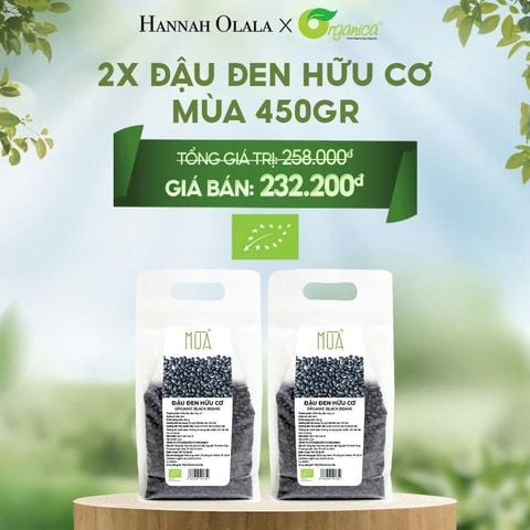  E86_DEAL 26: COMBO 2 X ĐẬU ĐEN HỮU CƠ MÙA 450G 