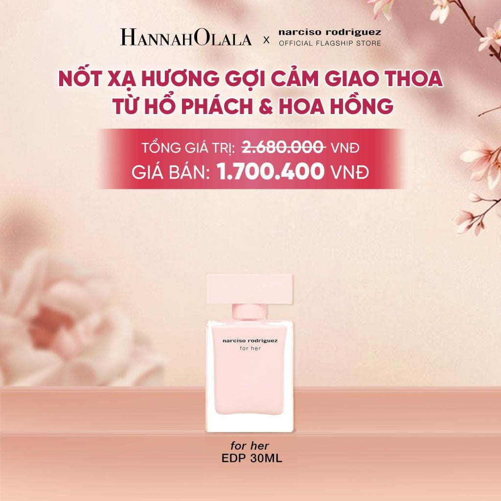  NƯỚC HOA NỮ NARCISO RODRIGUEZ FOR HER EAU DE PARFUM 30ML - DEAL 26 