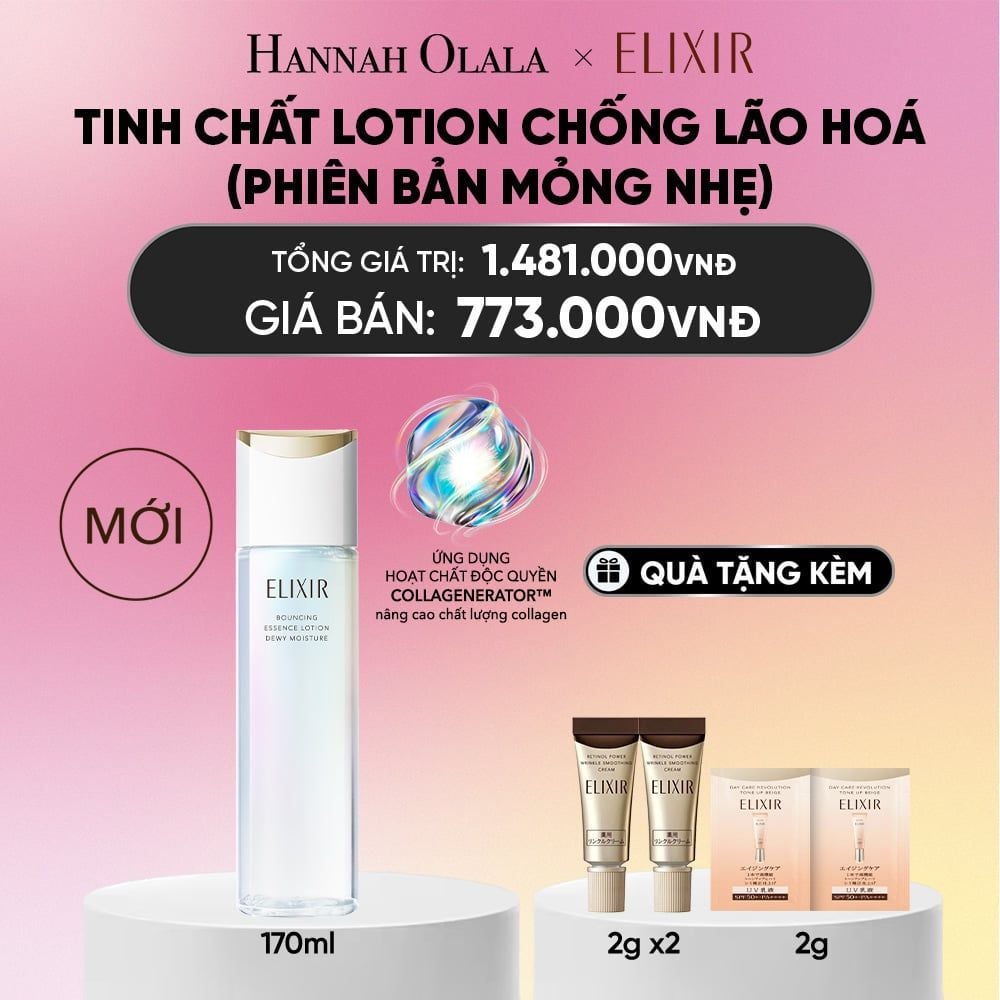  [MỚI] TINH CHẤT LOTION COLLAGENERATOR CHỐNG LÃO HÓA MỚI ELIXIR BOUNCING LOTION DEWY 170ML (PHIÊN BẢN MỎNG NHẸ) - DEAL 27_A1656 