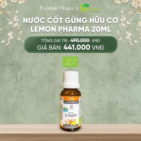  DEAL 27: NƯỚC CỐT GỪNG HỮU CƠ LEMON PHARMA 20ML 