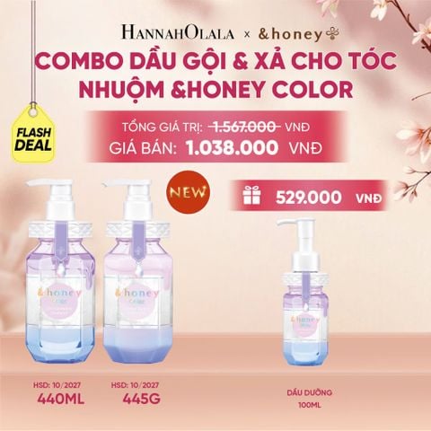 [NEW] FD COMBO DẦU GỘI VÀ XẢ BẢO VỆ TÓC NHUỘM CHUYÊN DỤNG CHO TÓC NHUỘM &HONEY COLOR - A359 