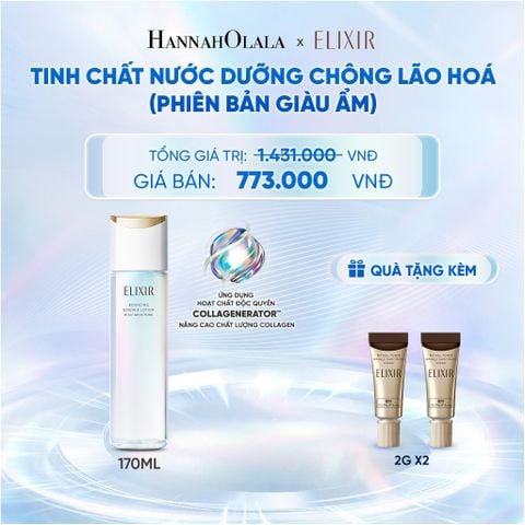 [MỚI] TINH CHẤT LOTION COLLAGENERATOR CHỐNG LÃO HÓA MỚI ELIXIR BOUNCING LOTION RICH 170ML (PHIÊN BẢN GIÀU ẨM) - DEAL 28 - C84 