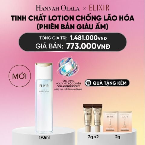  [MỚI] TINH CHẤT LOTION COLLAGENERATOR CHỐNG LÃO HÓA MỚI ELIXIR BOUNCING LOTION RICH 170ML (PHIÊN BẢN GIÀU ẨM) - DEAL 28_A1657 