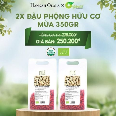  E88_DEAL 28: COMBO 2 X ĐẬU PHỘNG HỮU CƠ MÙA 350G 