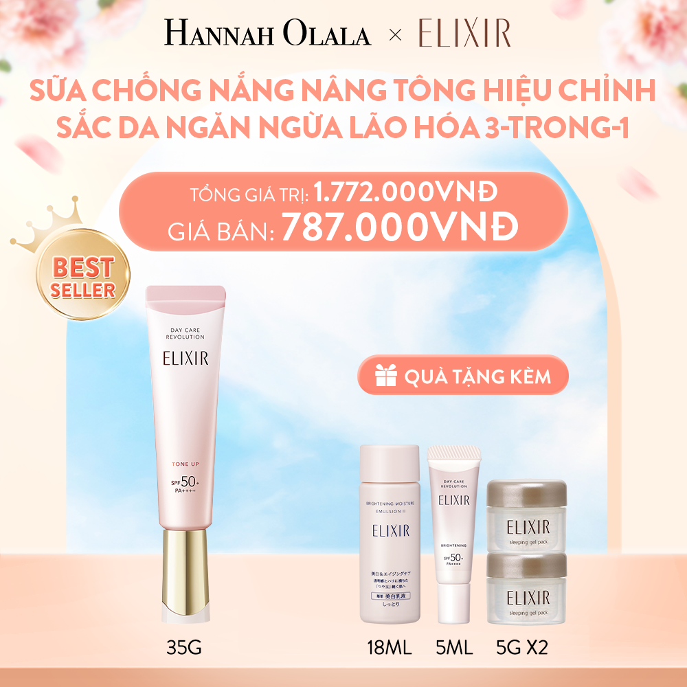  A274_DEAL 7: SỮA CHỐNG NẮNG NÂNG TÔNG ELIXIR DAY CARE REVOLUTION TONE UP 35ML 