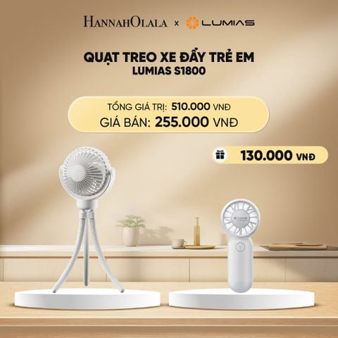 DEAL 29: QUẠT TREO XE ĐẨY TRẺ EM LUMIAS S1800 