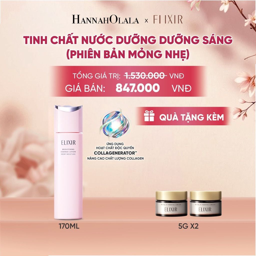  [MỚI] TINH CHẤT LOTION COLLAGENERATOR DƯỠNG SÁNG DA & NGĂN NGỪA LÃO HÓA MỚI ELIXIR BRIGHTENING LOTION DEWY 170ML (PHIÊN BẢN MỎNG NHẸ) - DEAL 29 - A2325 
