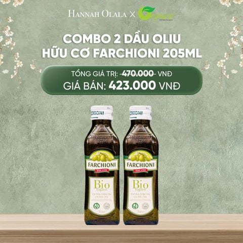  DEAL 29: COMBO 2 DẦU OLIU HỮU CƠ FARCHIONI 205ML 