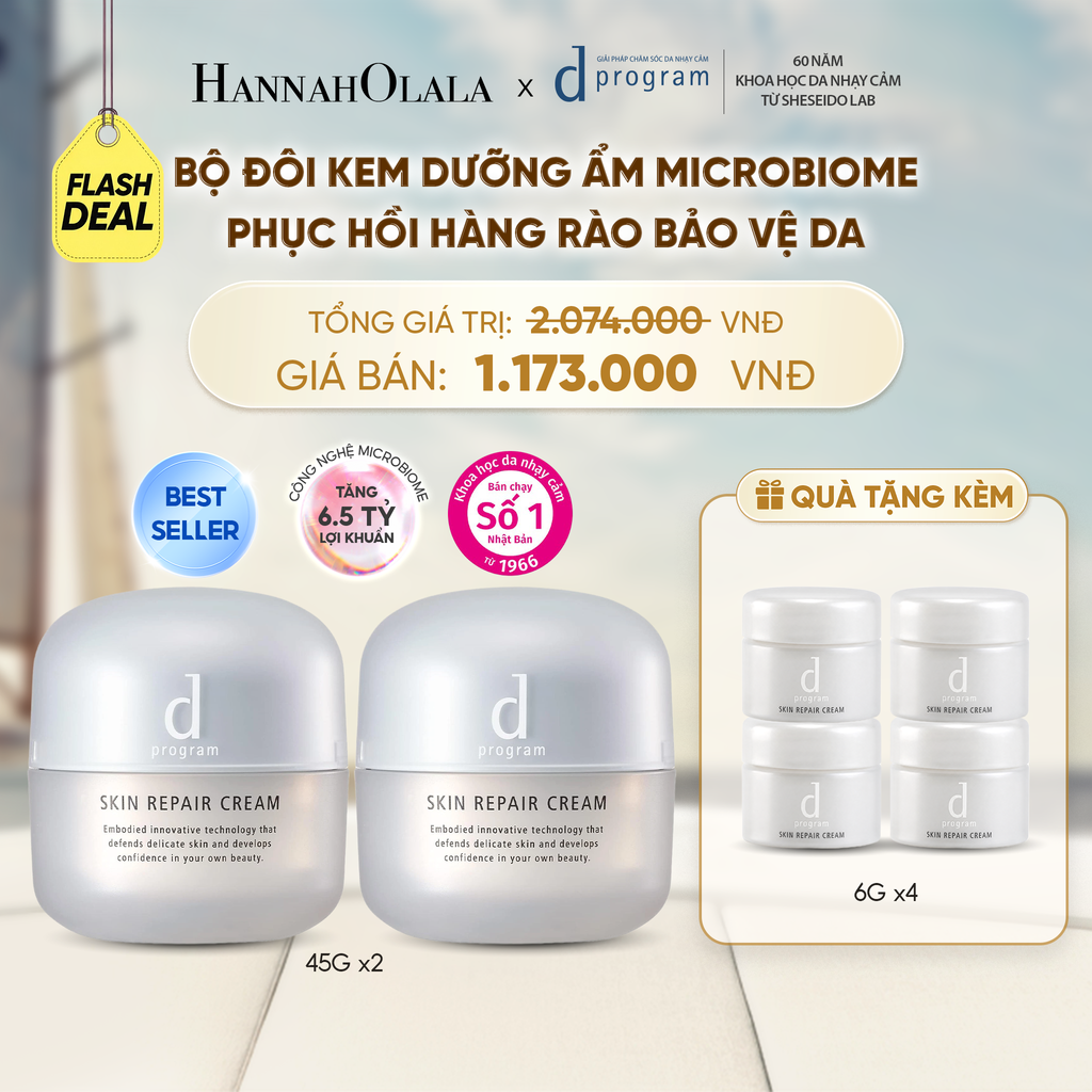  BỘ ĐÔI KEM DƯỠNG ẨM VÀ PHỤC HỒI DA D PROGRAM SKIN REPAIR CREAM 45G - DEAL 2 
