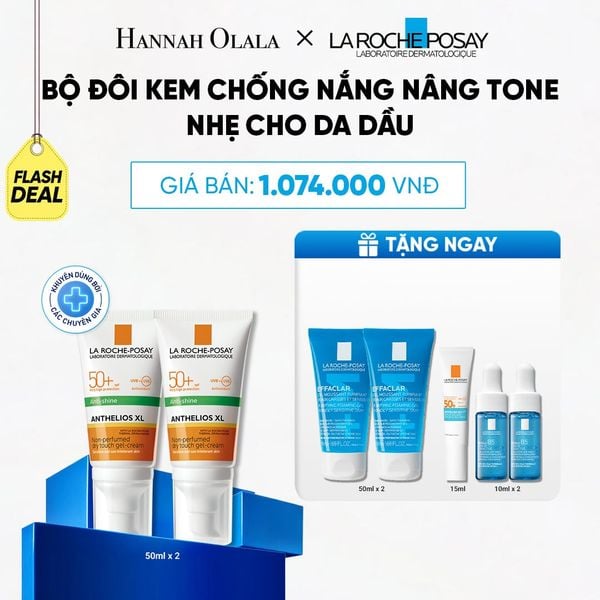  FD BỘ ĐÔI KEM CHỐNG NẮNG NÂNG TONE CHO DA DẦU LA ROCHE-POSAY ANTHELIOS XL SPF50+ PA++++ 50ML - B49 