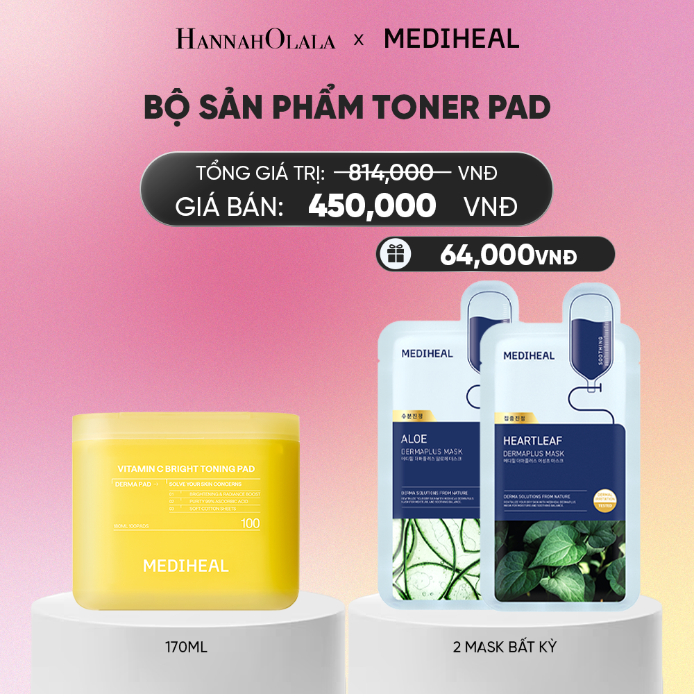  MEDIHEAL BỘ SẢN PHẨM TONER PAD 170ML BẤT KỲ_A1109 