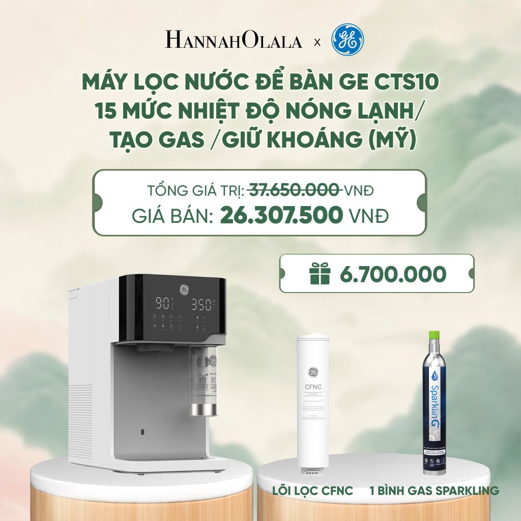  MÁY LỌC NƯỚC NÓNG LẠNH SPARKLING GE CTS10 - 15 MỨC NHIỆT ĐỘ NÓNG LẠNH/ TẠO GAS /GIỮ KHOÁNG (MỸ) - DEAL 2 - A1988 