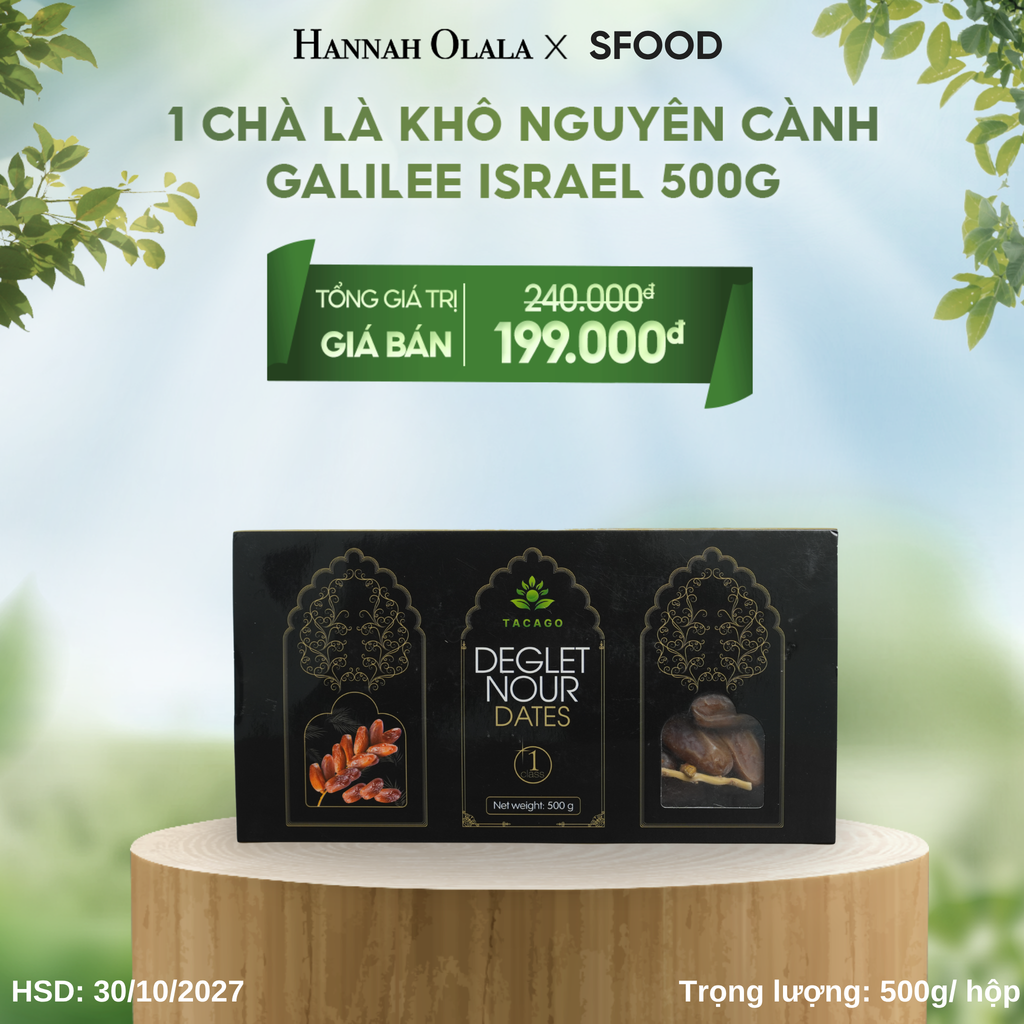  E40_DEAL 2: 1 CHÀ LÀ KHÔ NGUYÊN CÀNH GALILEE ISRAEL 500G 