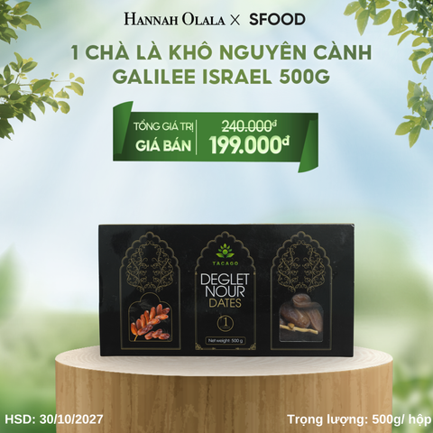  E40_DEAL 2: 1 CHÀ LÀ KHÔ NGUYÊN CÀNH GALILEE ISRAEL 500G 