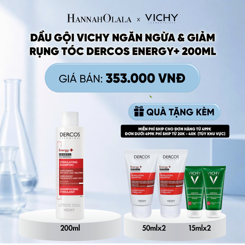  DẦU GỘI VICHY NGĂN NGỪA & GIẢM RỤNG TÓC DERCOS ENERGY+ 200ML DEAL 2 