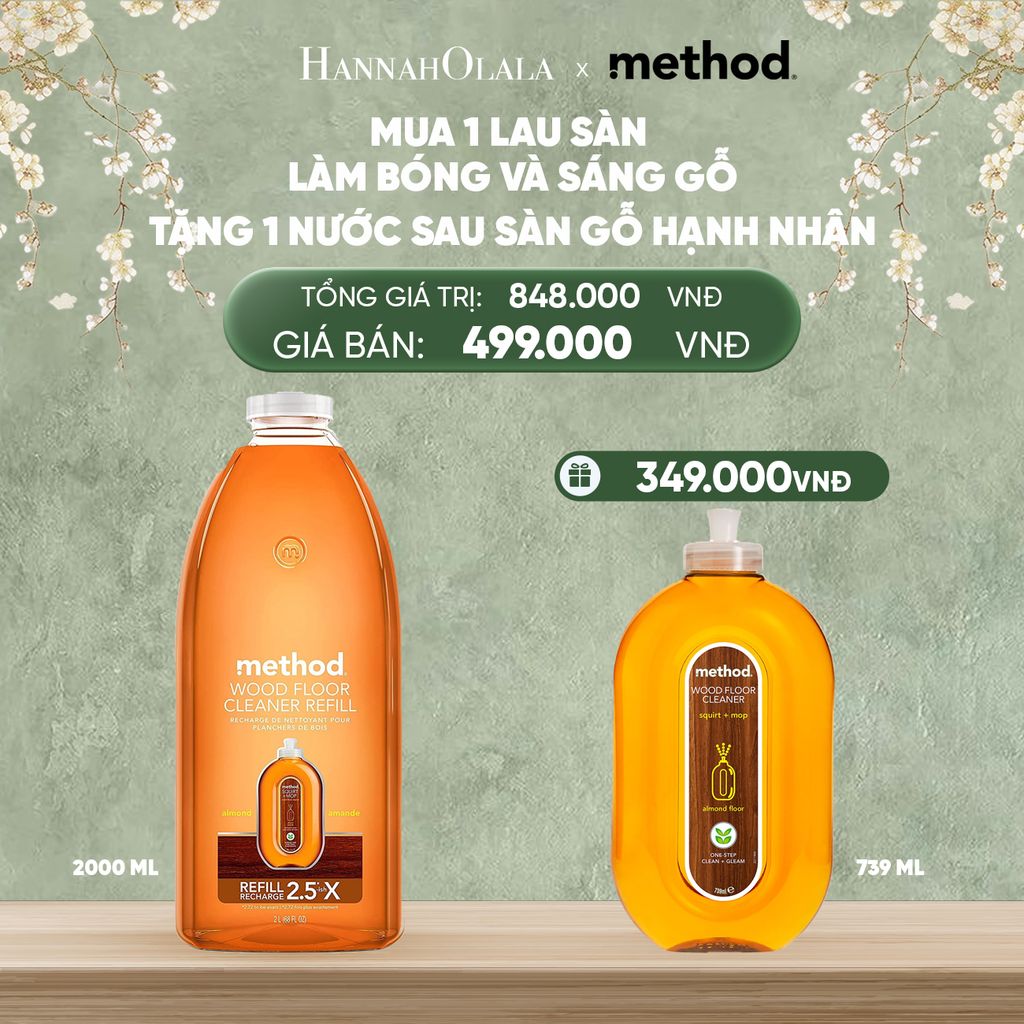  DEAL 1: [MUA 1 TẶNG 1] MUA 1 NƯỚC LAU SÀN GỖ LÀM SÁNG 2011ML TẶNG 1 NƯỚC LAU SÀN GỖ LÀM SÁNG 739ML - HƯƠNG HẠNH NHÂN 