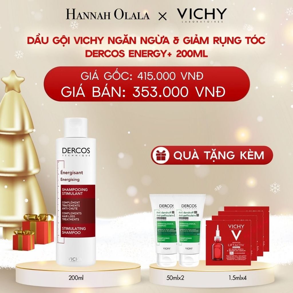  A975_DEAL 2 DẦU GỘI VICHY NGĂN NGỪA & GIẢM RỤNG TÓC DERCOS ENERGY+ 200ML 