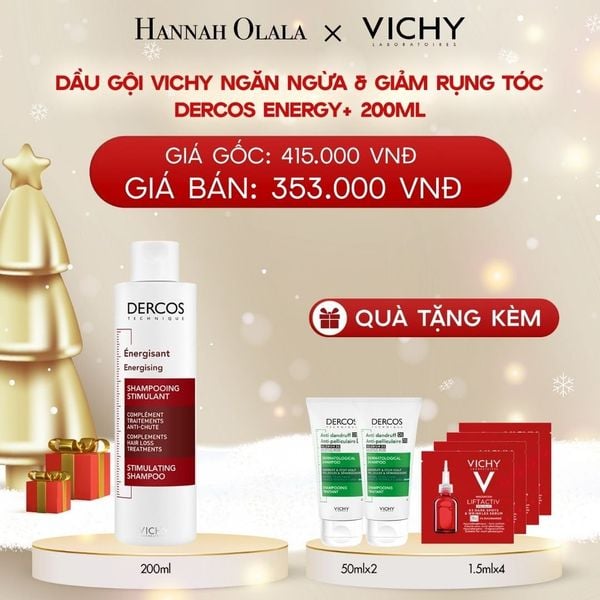  A975_DEAL 2 DẦU GỘI VICHY NGĂN NGỪA & GIẢM RỤNG TÓC DERCOS ENERGY+ 200ML 