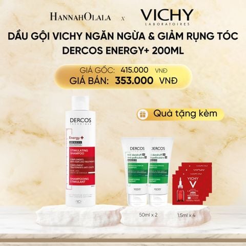  DEAL 2 DẦU GỘI VICHY NGĂN NGỪA & GIẢM RỤNG TÓC DERCOS ENERGY+ 200ML 