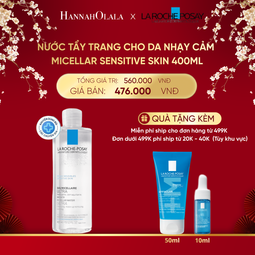  DEAL 2: NƯỚC TẨY TRANG CHO DA NHẠY CẢM MICELLAR SENSITIVE SKIN 400ML 
